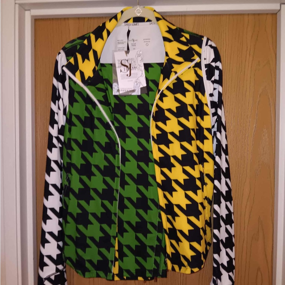 Sassy Jones- Francesca Mixed Houndstooth Jogger Set